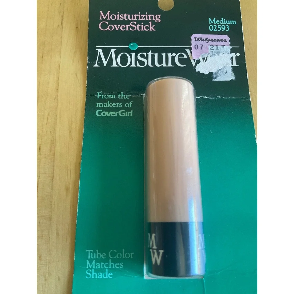 Vintage MoistureWear Moisturizing CoverStick Medium 02593‎ Noxell CoverGirl NEW